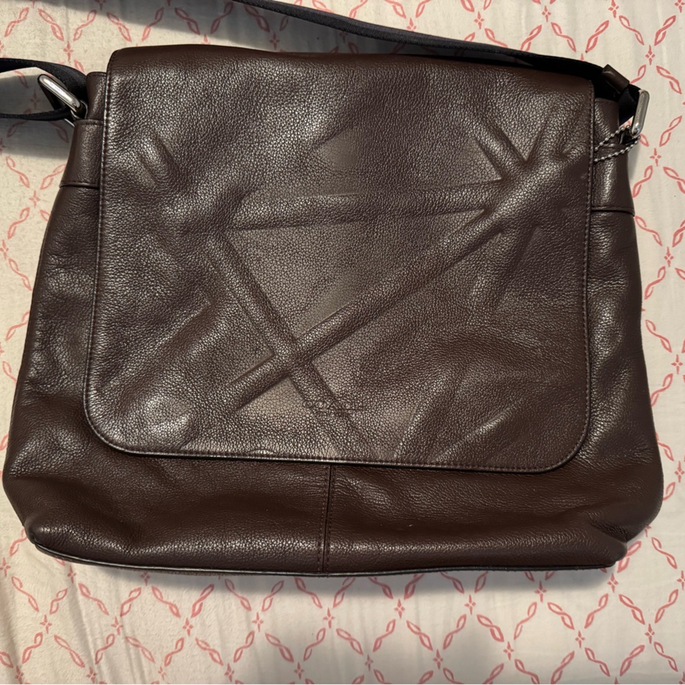 Coach small y2k messenger bag leather